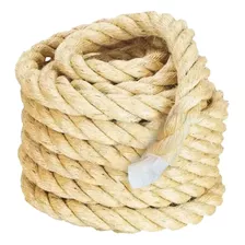 Corda Naval Sisal 32mm 7 Mts Decoração Artesanato Exercicio