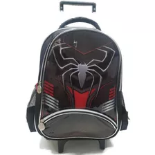 Mochila Escolar Denlex Dl1368 Cor Preto Design Spiderman 30l