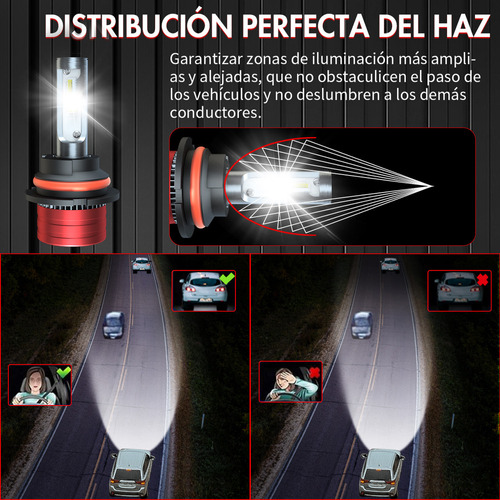 28000lm 9007 9004 Focos Led Luz Alta Y Baja Para Nissan Foto 7