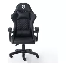 Silla Sillon Gamer Pc Escritorio The Game House Ergonomica Color Negro Material Del Tapizado Cuero Sintético