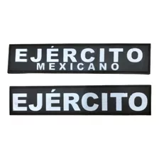 Juego Parches Pvc Ejercito Mexicano Color Negro Chaleco