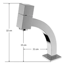 Torneira Banheiro Link Quadrada Bica Baixa