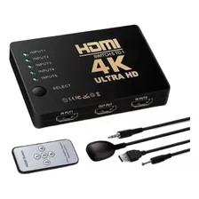 Hub Switch Hdmi 5x1 Ultra Hd 5 Porta Controle Remoto 3d