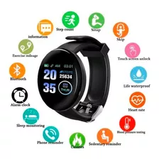 Smartwatch Reloj Inteligente D18 Negro Calorias Pasos Fitnes Color De La Caja Unico