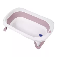 Banheira Portátil Dobrável Pequena Rosa Baby Pil