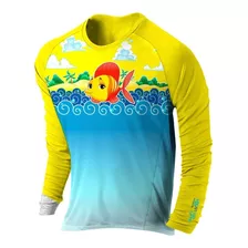 Camisa De Praia/piscina Infantil Proteção Solar 50fps 