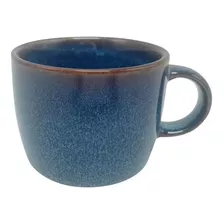 Taza Mug De Cerámica 325 Ml Azul Organic Kit X6