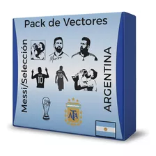 Pack Messi Vector Mundial 2022 Copa Escudo Corte Vinilo