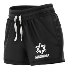 Shorts Feminino De Moletinho Agronomia Bordado Ref 2