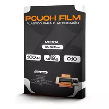 Pouch Film Para Plastificação Crachá 59x86x0,10mm 100 Und