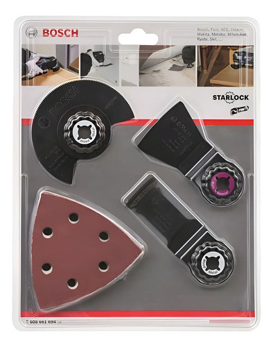 Set Kit Accesorios Multicortadora Oscilante Bosch 13 Pz Gop Negro