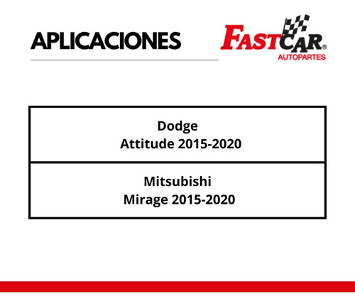 2 Amortiguador Delanteros Dodge Attitude 2015-2020 Foto 2