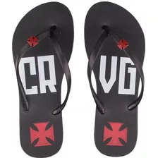 Chinelo Vasco Crvg Slim Feminino - Preto