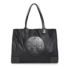 Tory Burch Ella Tote Bag Para Mujer, Negro, Talla Única