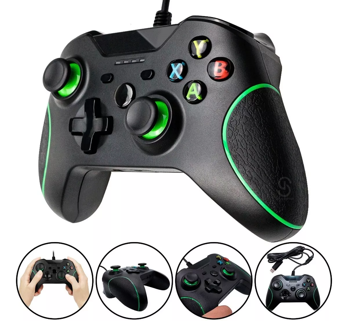 Controle Joystick Manete Com Fio Pc Gamer Xbox One 