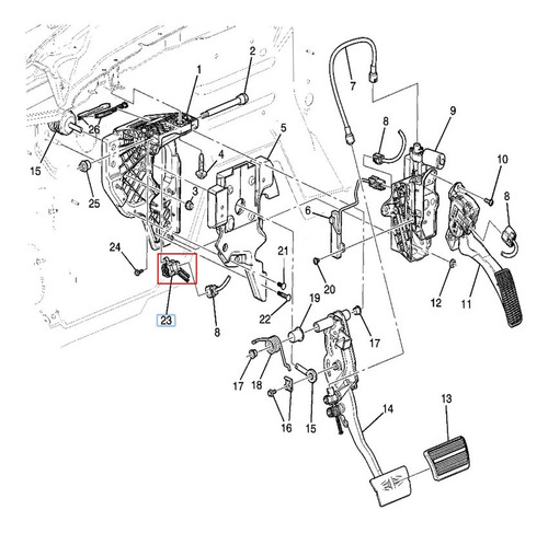 Interruptor Pedal Stop Gmc Yukon 5.3l V8 2018 Foto 5