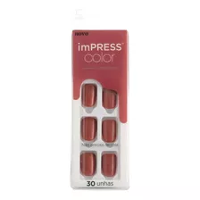 Unhas Autocolantes Kiss Ny Impress Curto Platonic Pink