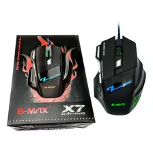 Mause Gamer 7 Botões X7 Pc Notebook Cor Preto Led Rgb Usb