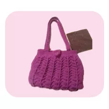 Carteras Crochet- Forro Impearmeable- Bolsillo-cierre.