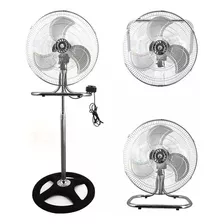 Ventilador De Pie Turbo Pared Metal 3 En 1 45w 18 -46cm X2