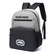 Mochila De Costas Ecko Preto E Cinza - Ecko Unltd