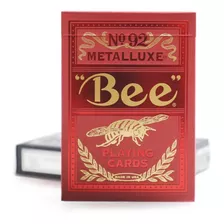 Baraja De Cartas Bee Red Metalluxe