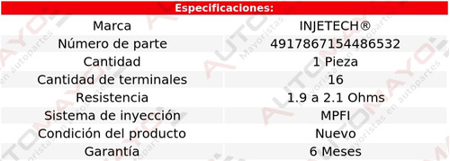 Un Inyector Combustible Injetech Yukon 8 Cil 5.7l 96-00 Foto 2