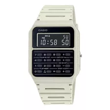 Reloj De Cuarzo Casio Data Bank Con Correa De Resina, Beige,