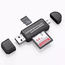 Lector De Memoria 4 En 1 (micro Usb, Micro Sd, Tf Y Usb)