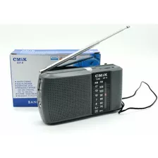 Radio Portatil Con Am Fm Parlante Para Auricular Cmik Icf-7