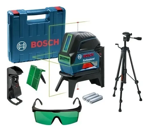 Kit De Nivelación Láser Para Gafas Bosch Gcl 2-15 G TriPod Bt 150, Color Verde