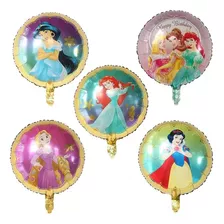 Set De 5 Globos Redondos Princesas Disney.