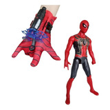 Guante Spiderman Lanza Dardos + MuÃ±eco 17cm Juguete