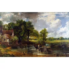 Foto Gravura John Constable 65cmx100cm Obra Carroça De Feno