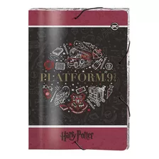 Pasta Organizadora Harry Potter Hogwarts Bruxo Magia Escola Cor Vermelho