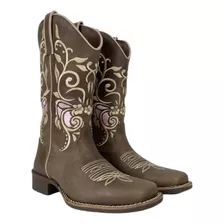 Bota Feminina Texana Escrete Francalce Vaq. Fóssil Ref. 3121