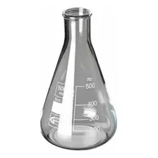 Erlenmeyer En Vidrio Boca Ancha De 500 Ml Glassco