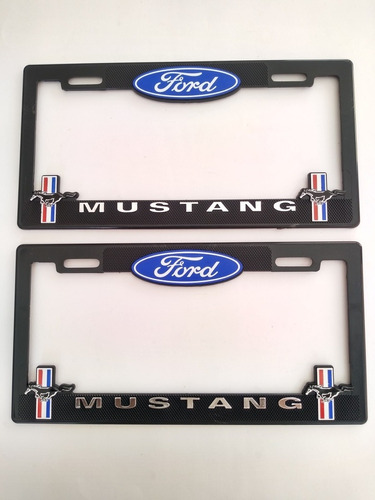 Porta Placas Marca Ford Mustang Para Auto 2 Piezas Foto 3