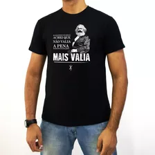 Camiseta Frases Mais Valia Karl Marx Humor 100% Algodão