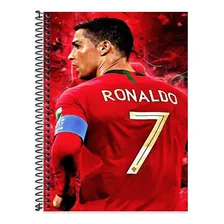 Caderno Cristiano Ronaldo 1 Matéria 96 Folhas