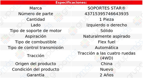 Soporte Motor Izq/der S Star Suburban 3500hd V8 6.0l 16 A 18 Foto 2