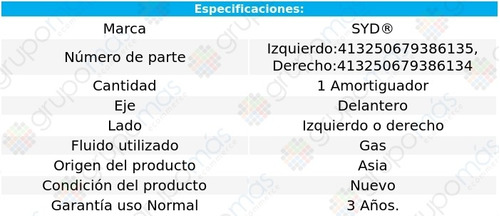 1 Amortiguador Gas Del Der O Izq Honda Insight 11-20 Syd Foto 2