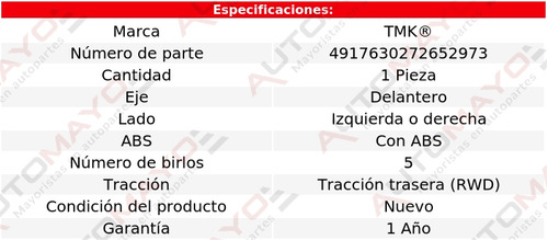 Una Maza Delantera Izquierda O Derecha Tmk Xf 3.0l V6 12-15 Foto 2