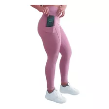 Leggins Deportivos Dama De Licra Con Bolsa Celular Gym 