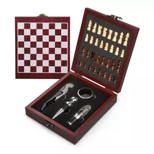 Set De Juego Ajedrez Con Accesorios Vino Sacacorchos