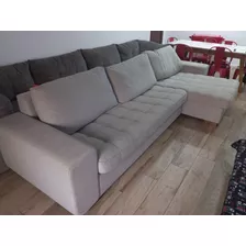 Sillón Esquinero Gris Como Nuevo