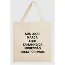 65 Sacolas Algodão Cru Ecobag Tamanho 30x30 - Personalizada