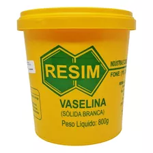 Vaselina Sólida Industrial Branca Resim Balde Com 800 Gr