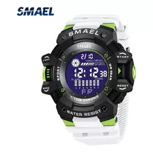 Smael Reloj Digital De Lujo Impermeable Para Hombre Color De La Correa Blanco Y Verde