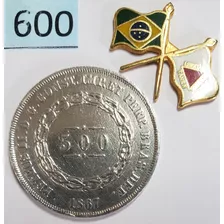 Moeda 500 Réis 1867 (prata) Soberba*